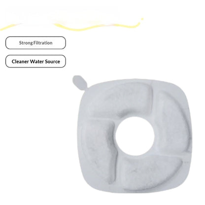 Automatic Stainless Steel Cat Water Fountain — white filter cartridge for strong filtration and cleaner water source