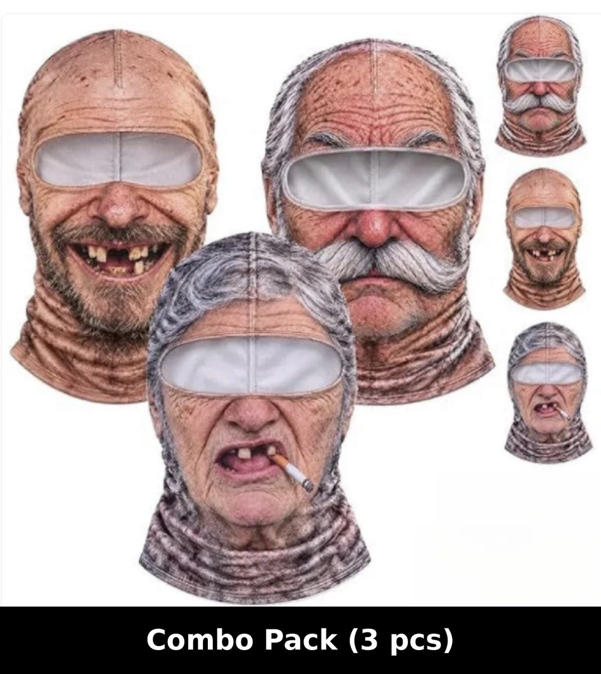 Realistic Winter Ski Mask — Combo Pack (3 pcs) design