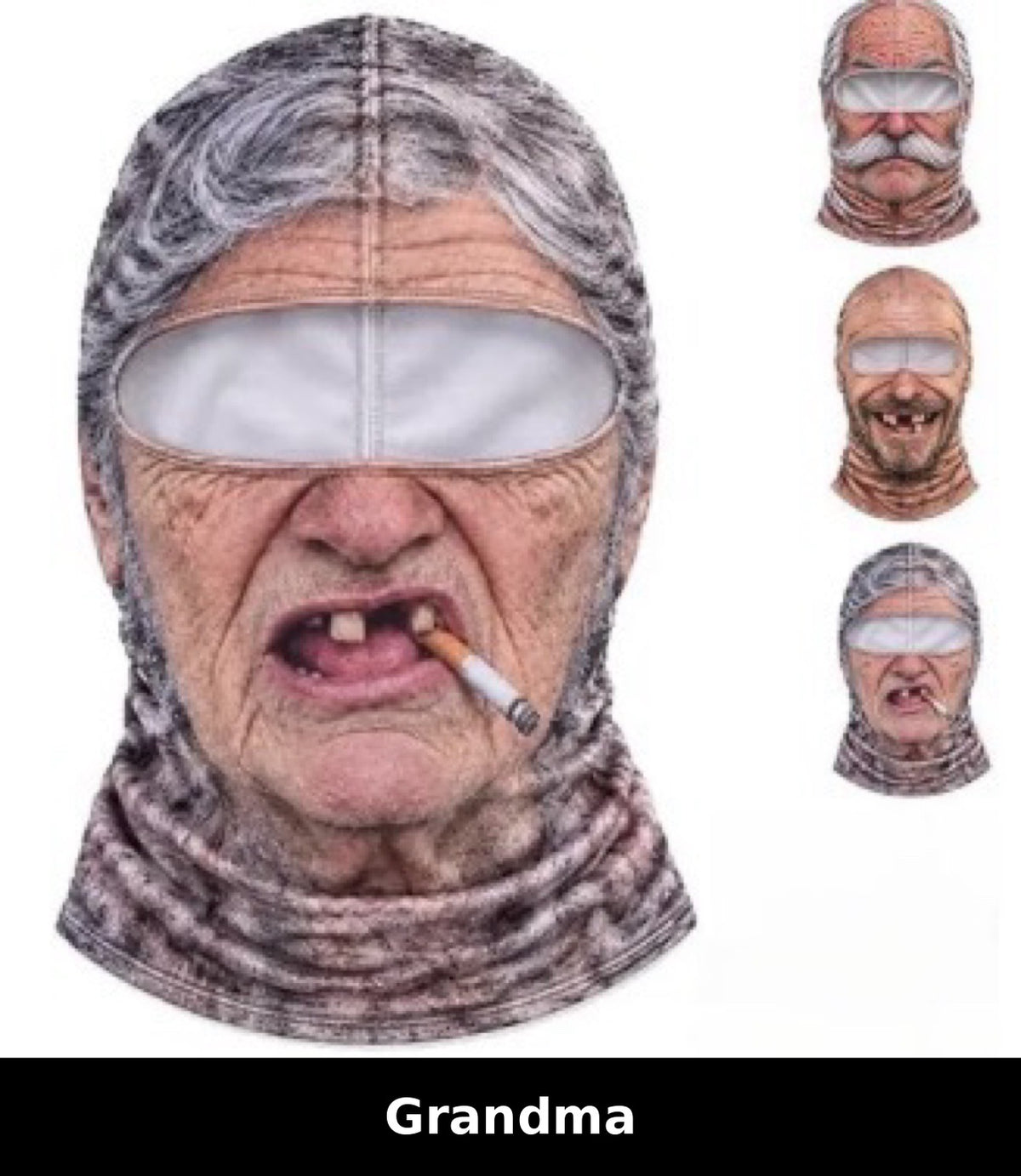 Realistic Winter Ski Mask — Grandma design