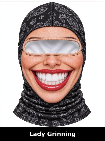 Realistic Winter Ski Mask — Lady Grinning design