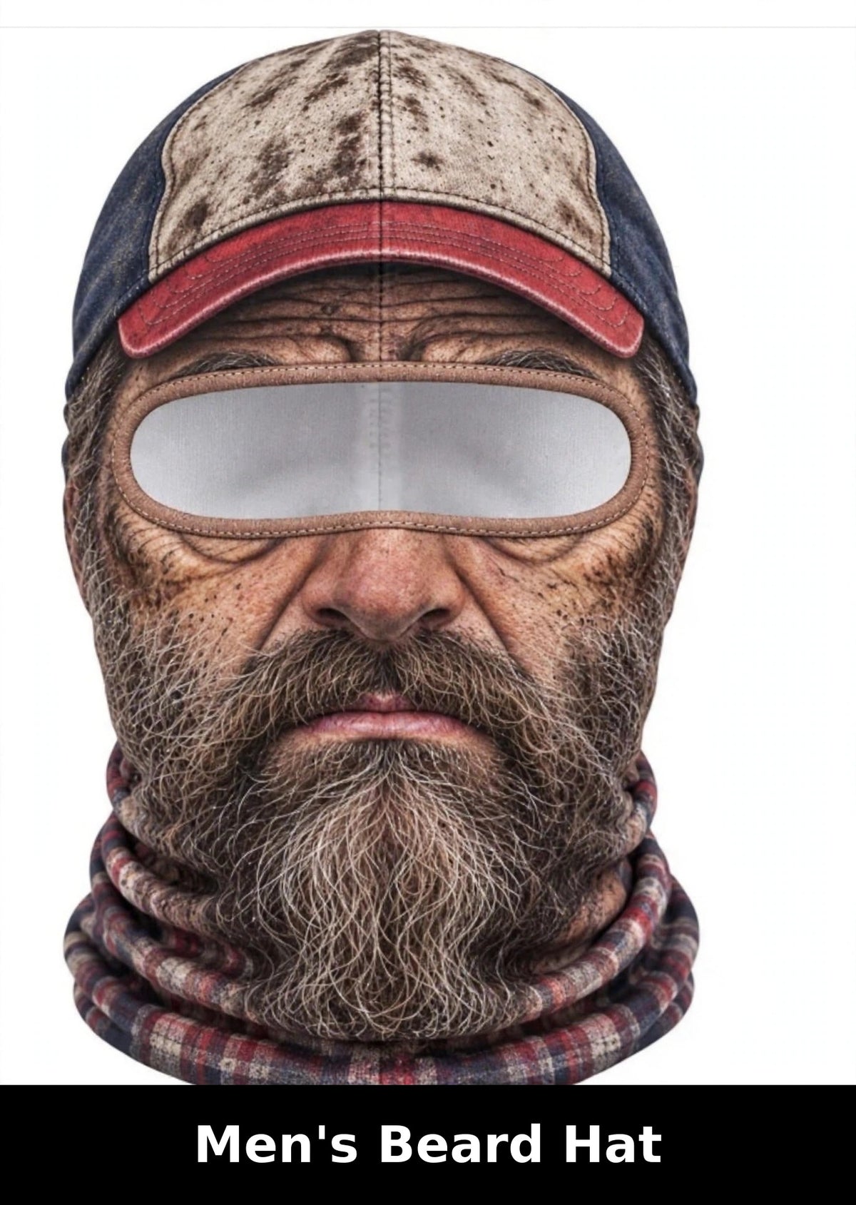 Realistic Winter Ski Mask — Men's Beard Hat design