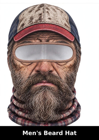 Realistic Winter Ski Mask — Men's Beard Hat design